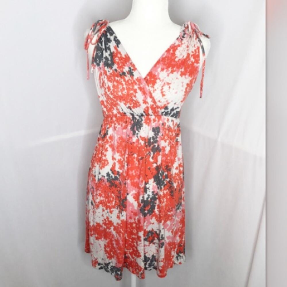 Banana republic orange floral printed mini dress